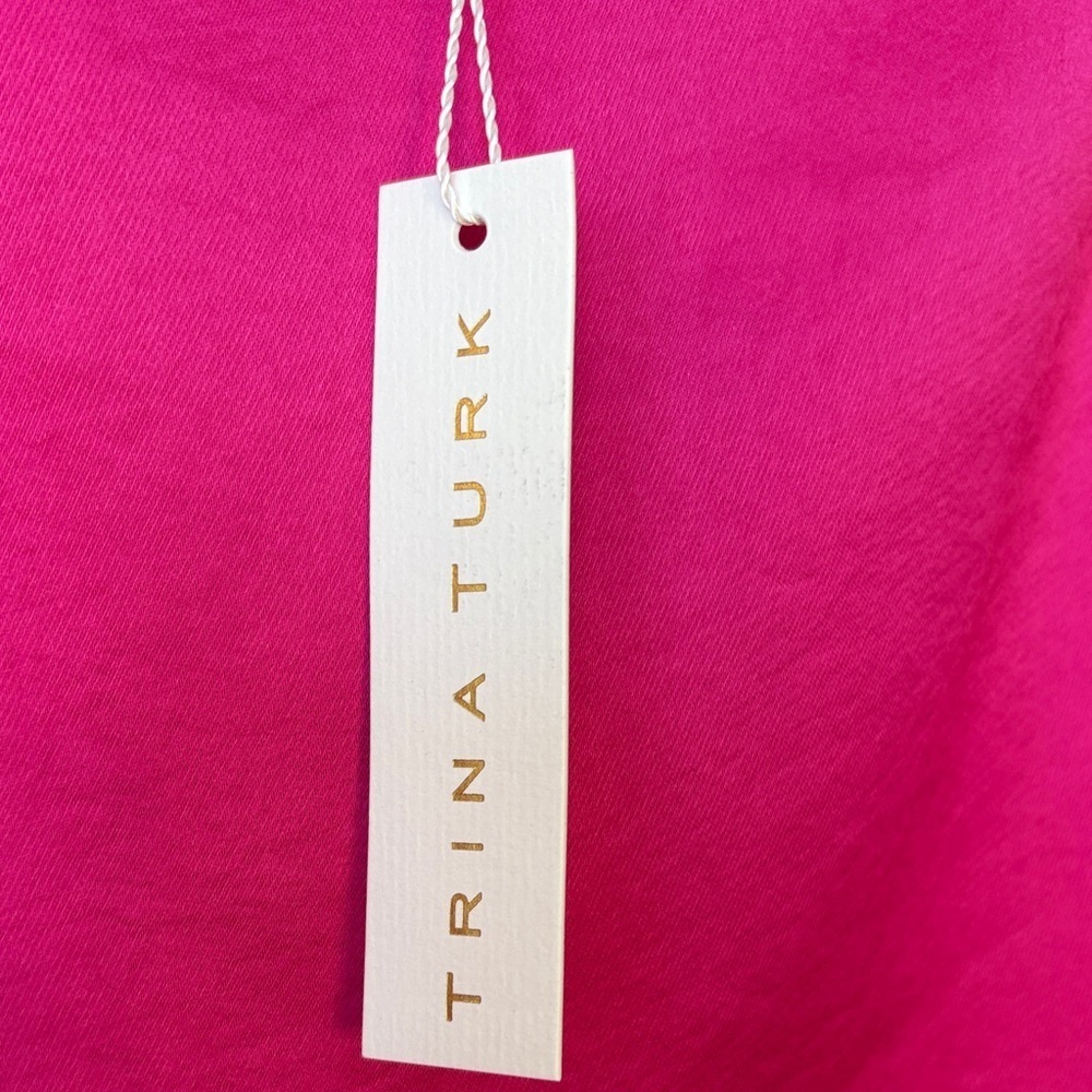 Trina Turk Vibrant Pink Fringe Blouse - Picture 5 of 7